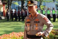 Kapolres Muara Enim AKBP Andi Supriadi, SH, SIK, MH. saat memimpin upacara serah terima jabatan Wakapolres dan Kabag Ops di Lapangan Mapolres Muara Enim, Sabtu (07/01/2023) (Dok Polres Muara Enim for Khailani /RB)