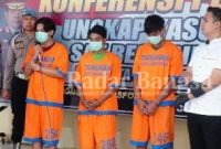 Kapolresta saat melakukan komfermasi pada salah satu tersangka penganiayaan,Selasa (24/1/2023) (Foto : Rino Tutuko 