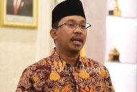 Bupati sidoarjo H   Ahmad Mudhlor Sabtu (28/1/2023) di pendopo (Foto : Rino Tutuko)