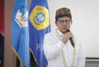 Ketua Umum Partai Kebangkitan Bangsa  PKB,  Abdul Muhaimin Iskandar (Gus Muhaimin) saat di  Universitas Trunojoyo Madura (UTM), Jawa Timur, Rabu (22/2/2023) (Dok PKB for  RadarBangsa.co.id)