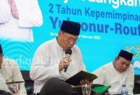 Wakil Bupati Abdul Ro’uf,
saat mengikuti Khotmil Qur'an 
di Pendopo Lokatantra Kabupaten Lamongan,  ,Minggu (26/2) (Dok foto Pemkab Lamongan  for RadarBangsa.co.id)