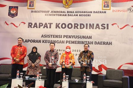 Saat Kemendagri Rakor bersama Pemerintah daerah di Se Indonesia, di Hotel Novotel Bandar Lampung, Kamis 02/02/2023.(dok.Dirjen Bina Keuangan For DRM/Radar Bangsa)