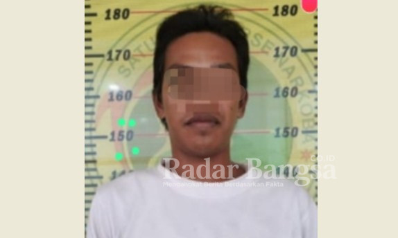 Terduga pelaku berinisial 'AY' (30) warga Desa Jatigono, Kecamatan Kunir, Kabupaten Lumajang. (Dok Humas Polres Lumajang, for Riyaman)