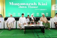Musyawarah kyai se Jatim dukung Muhaimin Iskandar , Kamis (23/2) di bumi sholawat Sidoarjo (Foto  : Rino Tutuko )