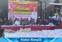  Konferensi Pers Polda Jatim terkait kasus peredaran narkoba (Dok foto Polda Jatim for RadarBangsa.co.id)