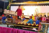 Acara pertunjukan wayang kulit dan doa bersama Desa Sumberagung, Sragi Lampung Selatan, Rabu Malam, 01/03/2023.(dok. Darmawan/RB)