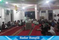 Bupati Benny Utama sedang berikan sambutan pada Safari Ramadhan 1444 H di Masjid Darussalam kecamatan Bonjol (Dok foto Anafiah)