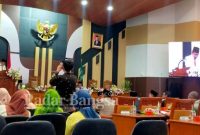 Suasana Ruang Rapat Paripurna DPRD Kabupaten Pasuruan, Kamis (09/03) (Dok foto Zaqq)