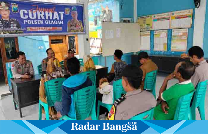 Jumat Curhat Polsek Glagah bersama warga Duduklor di Kantor Desa (Dok foto RB)