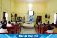 Kapolresta Sidoarjo meninjau gereja ,Kamis (16/3) (Foto: Rino Tutuko )