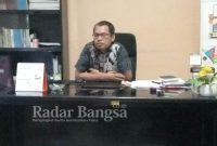 Kepala cabang Bulog Soppeng Faisal saat ditemui di ruangannya Jumat (10/03/2023) (Dok foto Sofyan)