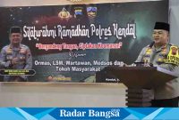 Kapolres Kendal AKBP Jamal Alam H SH SIK MSi bersama jajaran Polres Kendal menggelar acara Silaturahmi bersama rekan-rekan media, ormas, LSM dan tokoh masyarakat dengan tema 