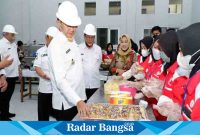 BupatiYuhronur Efendi Lamongan saat mengunjungi Produk industri kecil menengah (IKM) di Lamongan (Dok foto pemkab Lamongan for RadarBangsa.co.id)