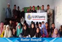 PJI Sumenep gelar kegiatan pamungkas sosial Ramadhan dengan berbagi bersama 60 anak yatim di yayasan Ar-Raudlatul Iman desa Pinggirpapas, Kecamatan Kalianget. Kamis, (20/04/2023). (Dok Foto PJI)