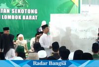 Uji Publik Program Amsilatipondok pesantren Zainul Hafidz At-Taufiq Dusun Sepi Desa Buwun Mas Kecamatan Sekotong Lombok Barat Sabtu (13/05). (Dok foto Karina)
