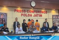 Konferensi Pers Polda Jatim terkait kasus hacker website resmi pemerintahan