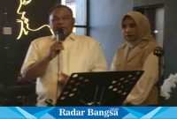 H Rahmat Muhajirin dalam forum halal bihalan ,Senin(1/5) di Rata Bata Cafe Sidoarjo (Foto : Rino Tutuko )