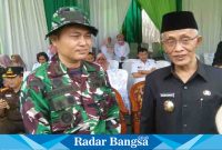  Bupati Bondowoso Drs. KH. Salwa Arifin, Dandim 0822/Bondowoso Letkol Arm. Suhendra Chipta M.Tr.Hanla. (Dok foto Sukri)