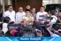 Ketua Umum Partai Kebangkitan Bangsa (PKB) Muhaimin Iskandar di Jombang, Jawa Timur.