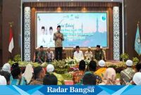 Halal Bihalal bersama Kepala Desa, Lurah, TPP dan TAPM Desa se-Kabupaten Lamongan di Aula Aula Gajah Mada, Lt. 7, Pemkab Lamongan, Kamis (4/5).  (Dok foto Pemkab for RadarBangsa.co.id)