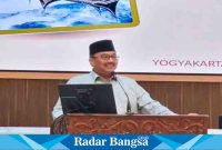 Bupati Benny Utama Memaparkan Materi Kesiapan Kabupaten Pasaman sebagai Pelaksanaan Latsitardanus XLIII 2023 di Gedung Sabang Merauke, Akademi Angkatan Udara Yogyakarta (Dok foto IST)