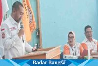 Wagup Sumbar Dr. H. Audy Joinaldi Berikan Sambutan Saat Pengukuhan Pengurus ORARI Lokal Pasaman Masa Bhakti 2023-2026