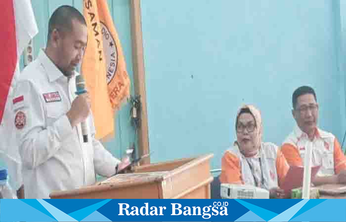 Wagup Sumbar Dr. H. Audy Joinaldi Berikan Sambutan Saat Pengukuhan Pengurus ORARI Lokal Pasaman Masa Bhakti 2023-2026