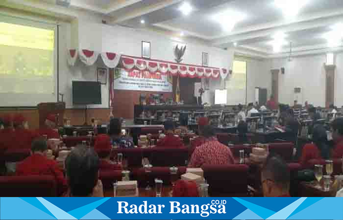 (DPRD) Sumenep menggelar rapat paripurna penyampaian hasil kegiatan reses ke III tahun 2023 anggota DPRD yang bertempat di lantai II ruang paripurna DPRD, Jumat (12/5/2023).