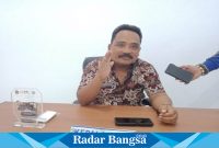 Kepala Desa Karangrejo, Bambang Pujiono, ketika diwawancarai Radarbangsa.co.id, Kamis (22/6/2023) seusai kegiatannya. (Dok Riyaman/Radarbangsa.co.id).