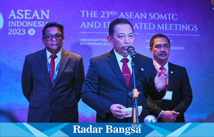 Kapolri Jenderal Listyo Sigit Prabowo saat menghadiri acara ASEAN Senior Officials Meeting on Transnational Crime (SOMTC) Leaders di Daerah Istimewa Yogyakarta (DIY), Selasa, 20 Juni 2023.