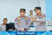 Kapolri Jenderal Listyo Sigit Prabowo saat di acara Rakernis Divisi Hubinter Polri di Serpong Tangerang, Banten, Rabu (31/5/2023).