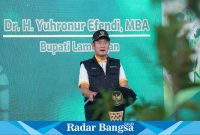 Bupati Lamongan Yuhronur Efendi launching Lamongan Green & Clean (LGC) reborn, di Gedung Sport Center Lamongan, Senin (5/6)