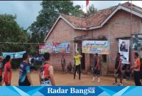 Kegiatan Tournament Volley Ball Putra Sinar Sekampung 2023 Kecamatan Air Naningan Kabupaten Tanggamus. (Anton/RB)