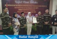 Saat rapat Pleno Terbuka KPU Kabupaten Pringsewu Tetapkan Jumlah DPT, Rabu 21/06/2023.(dok.Hms/Darmawan/Radar Bangsa)