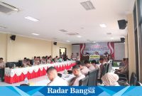 Polresta Sidoarjo rapat jelang pemilu 2024 ,Selasa (20/6) di Polresta (Foto : Rino Tutuko )