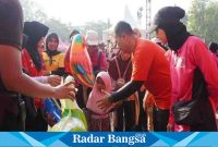 Kapolresta olah raga bersama,:Sabtu (15/7) Di Gor (Foto: Rino Tutuko )