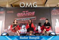  Suasana OH MY GRANDE Livestream Festival terbesar di Indonesia yang digelar oleh OMG di Atrium Tunjungan Plaza 3, Surabaya