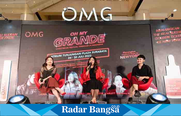  Suasana OH MY GRANDE Livestream Festival terbesar di Indonesia yang digelar oleh OMG di Atrium Tunjungan Plaza 3, Surabaya