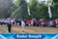 Bertempat di lapangan belakang Hotel Dreamland Jl. KIS Mangunsarkoro Tamansari Bondowoso upacara peringatan Kemerdekaan ke-78 RI digelar. Kamis (17/8/2023)