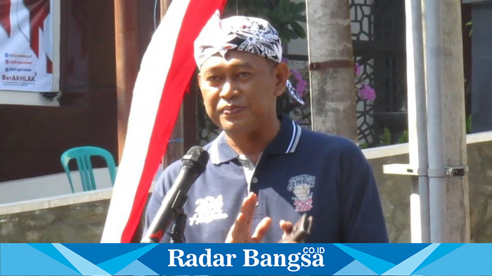 Sardiyanto, dalam sambutan pada acara seremoni pelepasan Pawai Budaya di Alun-alun RBA Ki Ronggo Bondowoso pada Sabtu, (19/08/202