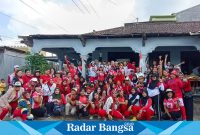 Foto bersama seusai acara Senam Bersama di Sanggar Senam GS (foto: Hikam)