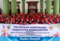 Bupati Bondowoso melepas 261 atlet dan official, dan Bupati menjanjikan Bonus bagi Atlet yang meraih juara di Porprov