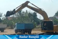 Lokasi kegiatan galian tanah yang dikomersilkan ke warga masyarakat desa Tlogoagung dan sekitarnya di Kecamatan Kembangbau Lamongan