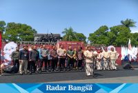 Meriahkan pemilu 2024, KPUD menyelenggarakan Kirap Pemilu 2024 berlangsung di depan Gerbong Maut Alun-Alun RBA.Ki Ronggo Kabupaten Bondowoso