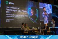 Pribadi Hasto Kusumo, AVP Partner Business Development and Marketing Partnership VIDA pada Forum Nasional Pelindungan Data Pribadi 2023 (31/8).