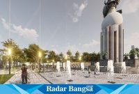 Rivalitasi alun alun di buat air mancur ,jum at (29/9) Di Alun Alun Sidoarjo (Foto: Radarbangsa)