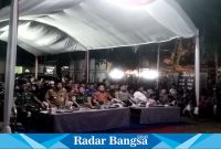 Ribuan Warga Tegalampel menghadiri acara malam puncak Hari Ulang tahun TNI ke-78, selasa (03/10/2023) di Makoramil 03 Tegalampel.