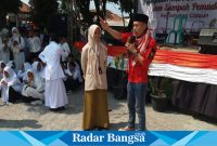 Camat Cidaun, kabupaten Cianjur, provinsi Jawa Barat H. Koswara. S. Pd, M. Pd saat membuka acara Musyabaqoh Tilawatil Qur'an (MTQ) tingkat kecamatan Cidaun. (Dok photo RadarBangsa.co.id/AE Nasution)