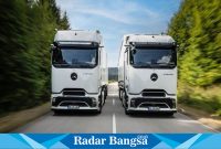 Penampakan truk listrik jarak jauh eActros 600 Mercedes-Benz Trucks