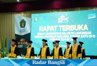 Terbuka Senat Universitas Billfath Program Sarjana Strata Satu ke-3 Tahun 2023 di Graha Sandiya Semen Tuban, Sabtu (14/10/2023) (Dok foto Pribadi)